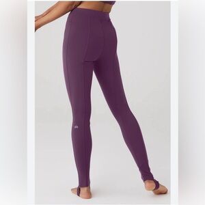 Alo Yoga Airlift Suit Up Stirrup Leggings in a gorgeous plum purple shade